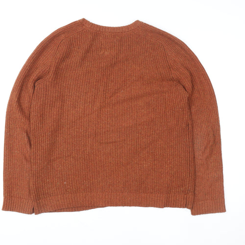 Fat Face Men’s Brown XL Cotton Wool Crew Neck Jumper