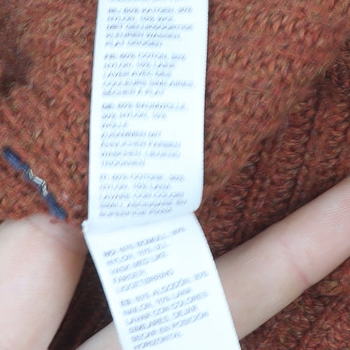 Fat Face Men’s Brown XL Cotton Wool Crew Neck Jumper