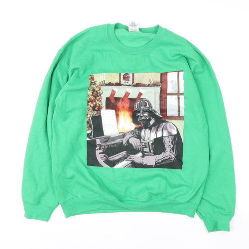 Star Wars Men’s Green Darth Vader Christmas Sweatshirt Size M