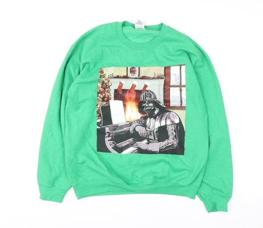 Star Wars Men’s Green Darth Vader Christmas Sweatshirt Size M