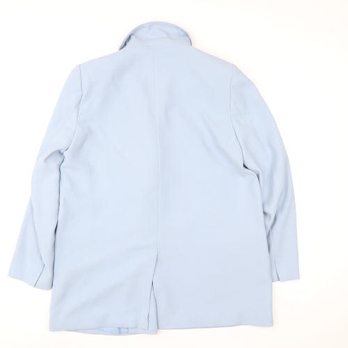 Zara Women Blue Double-Breasted Tailored Blazer Jacket Size XL