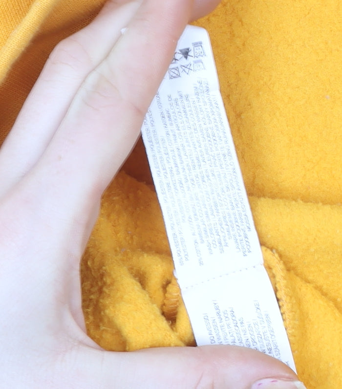 Disney Women Yellow Mickey & Co Sweatshirt Size L Cotton Fleece