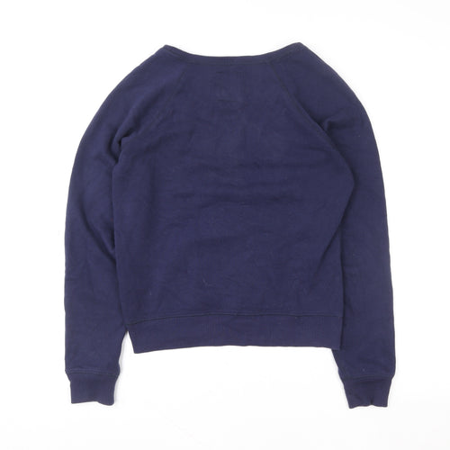 Gilly Hicks by Hollister Women's Navy Pullover Sweatshirt XS Raglan Fit
