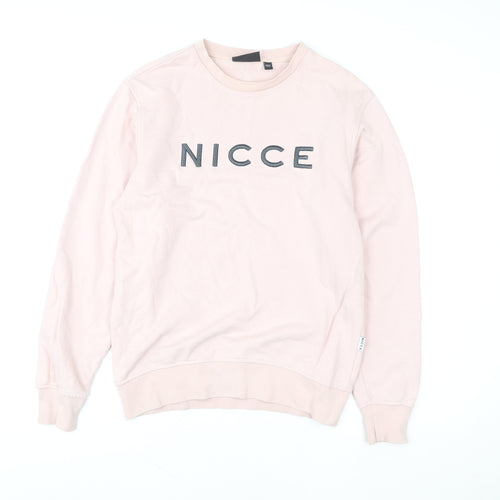 NICCE Womens Pink XS Pullover Sweatshirt 100% Cotton Crew Neck