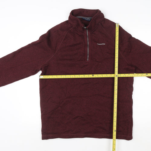 Craghoppers Men’s Red Fleece 1/4 Zip Pullover Sweatshirt XXL