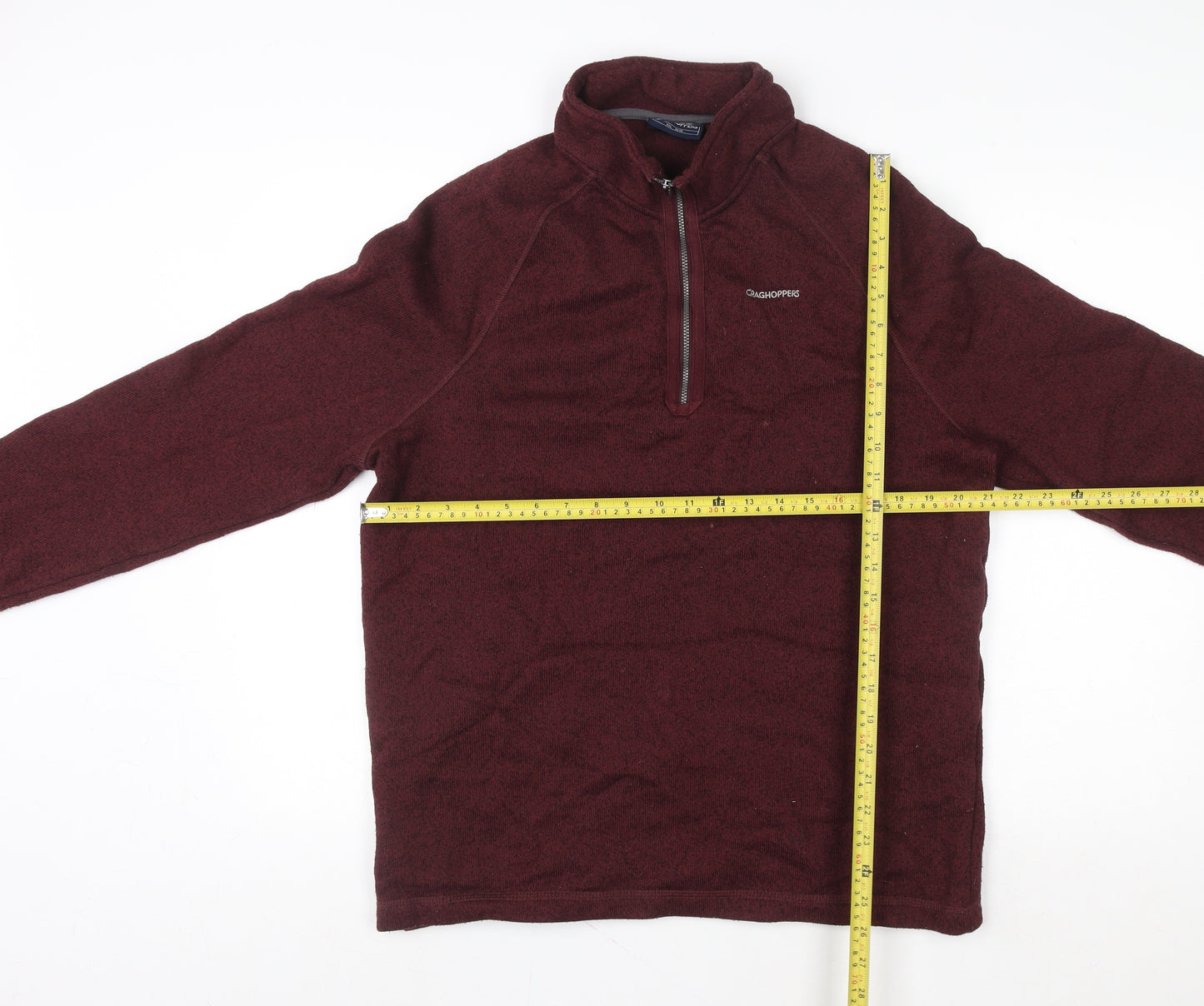 Craghoppers Men’s Red Fleece 1/4 Zip Pullover Sweatshirt XXL