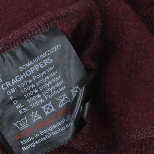 Craghoppers Men’s Red Fleece 1/4 Zip Pullover Sweatshirt XXL