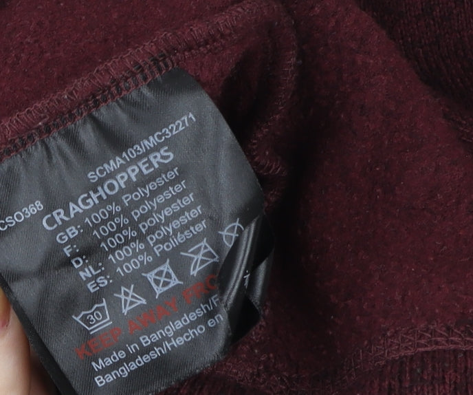 Craghoppers Men’s Red Fleece 1/4 Zip Pullover Sweatshirt XXL