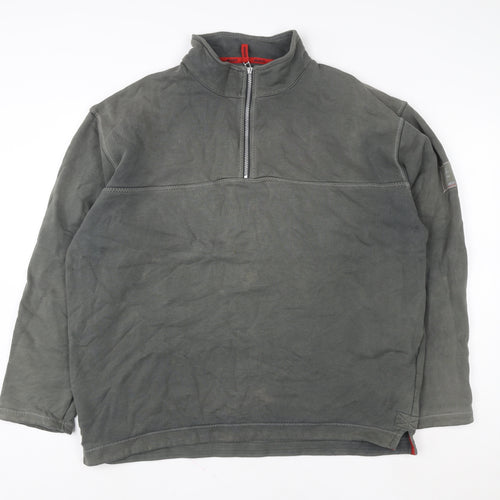 Musto Men's Grey 1/4 Zip Cotton Sweatshirt Size M Regular Fit