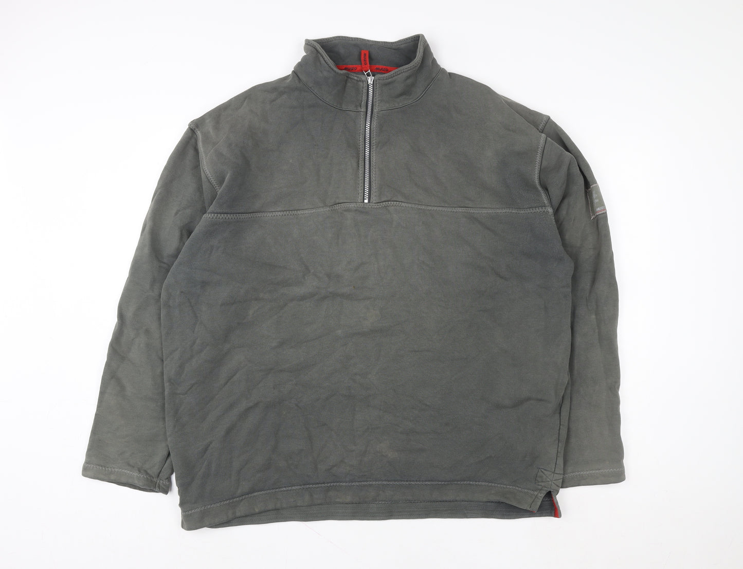 Musto Men's Grey 1/4 Zip Cotton Sweatshirt Size M Regular Fit