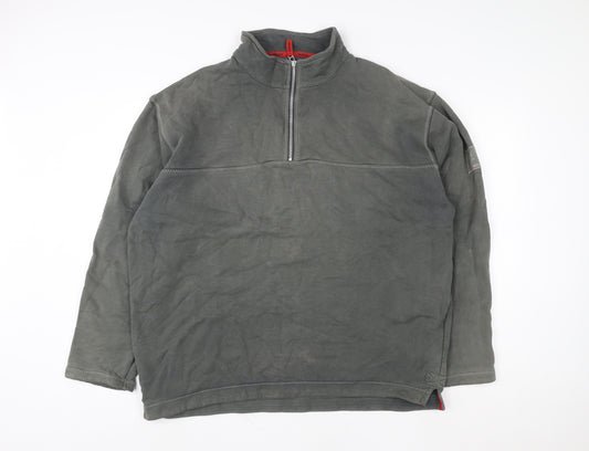 Musto Men's Grey 1/4 Zip Cotton Sweatshirt Size M Regular Fit