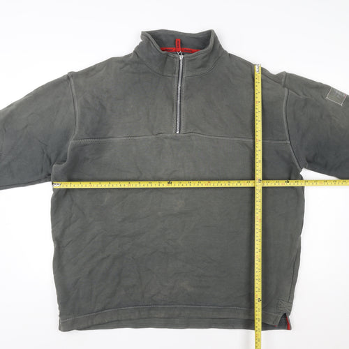 Musto Men's Grey 1/4 Zip Cotton Sweatshirt Size M Regular Fit