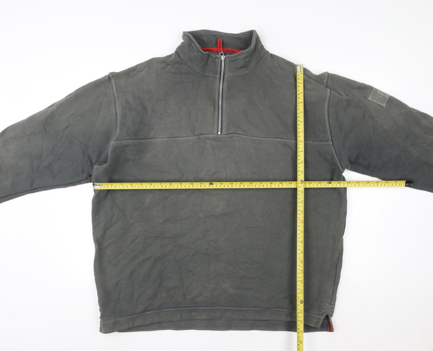 Musto Men's Grey 1/4 Zip Cotton Sweatshirt Size M Regular Fit