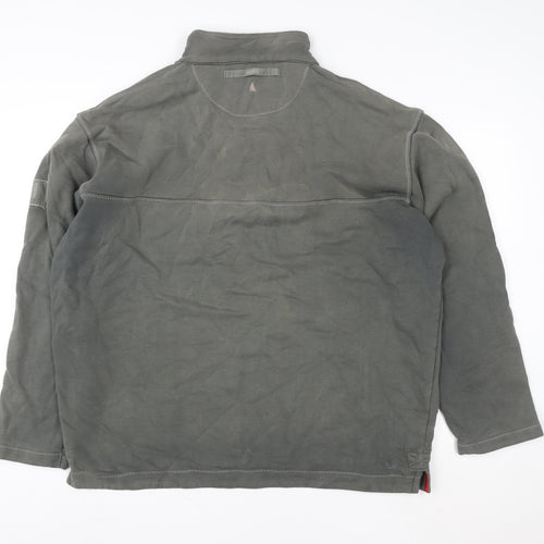 Musto Men's Grey 1/4 Zip Cotton Sweatshirt Size M Regular Fit