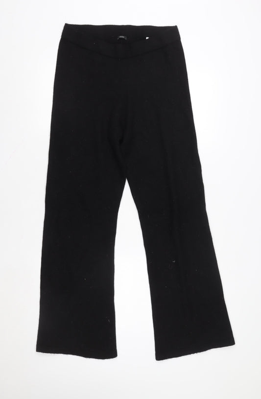Joseph Women’s Black Wool Cashmere Knit Trousers XL