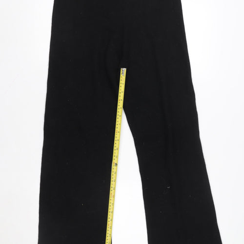 Joseph Women’s Black Wool Cashmere Knit Trousers XL