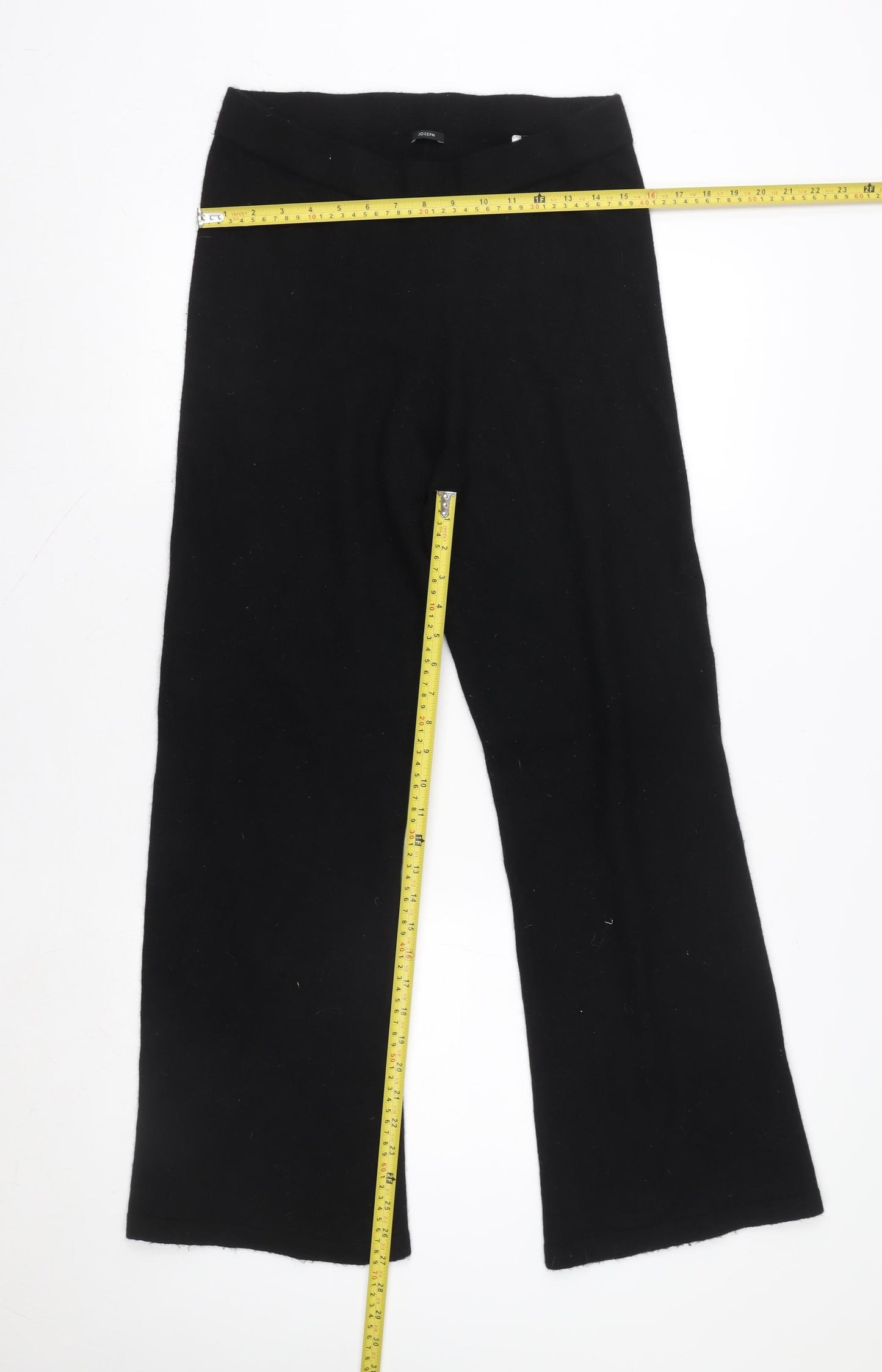 Joseph Women’s Black Wool Cashmere Knit Trousers XL
