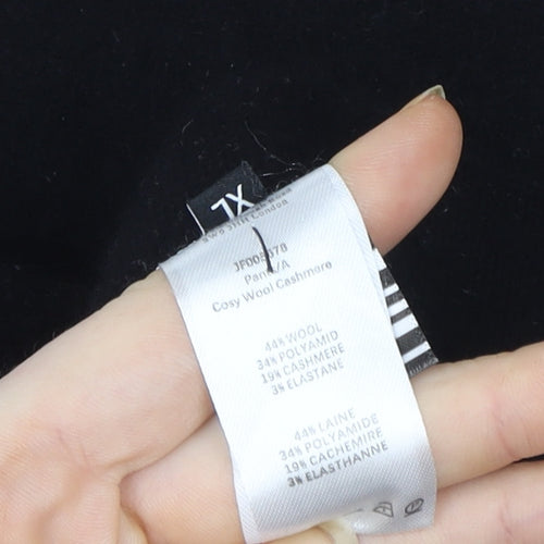 Joseph Women’s Black Wool Cashmere Knit Trousers XL