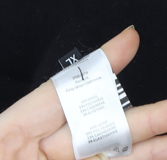 Joseph Women’s Black Wool Cashmere Knit Trousers XL