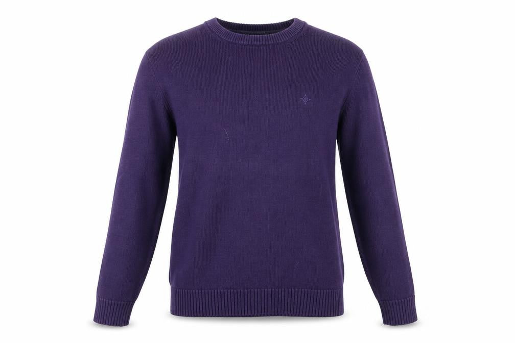 Maine New England Women's Purple Crew Neck Cotton Pullover Sweatshirt S