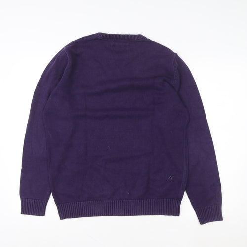 Maine New England Women's Purple Crew Neck Cotton Pullover Sweatshirt S