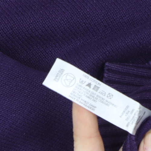 Maine New England Women's Purple Crew Neck Cotton Pullover Sweatshirt S