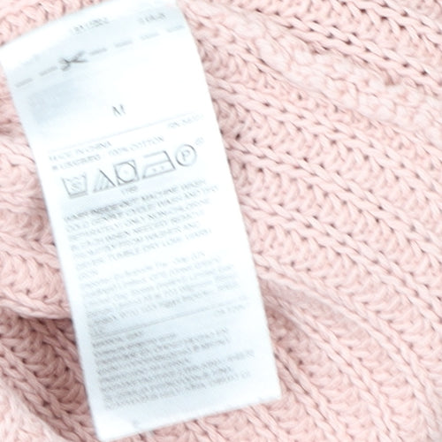 GAP Women Pink Knitted Pullover Sweater Medium Cotton Blend