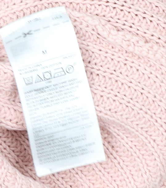 GAP Women Pink Knitted Pullover Sweater Medium Cotton Blend