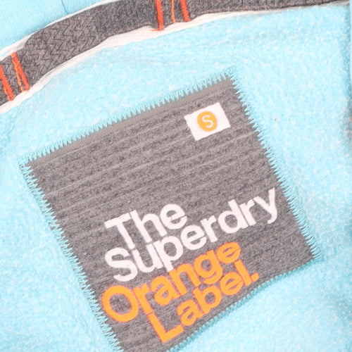 Superdry Women's Blue Full Zip Hoodie Small with Drawstring Hood