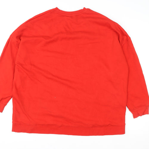 F&F Women’s Red Christmas Santa Graphic Sweatshirt XL