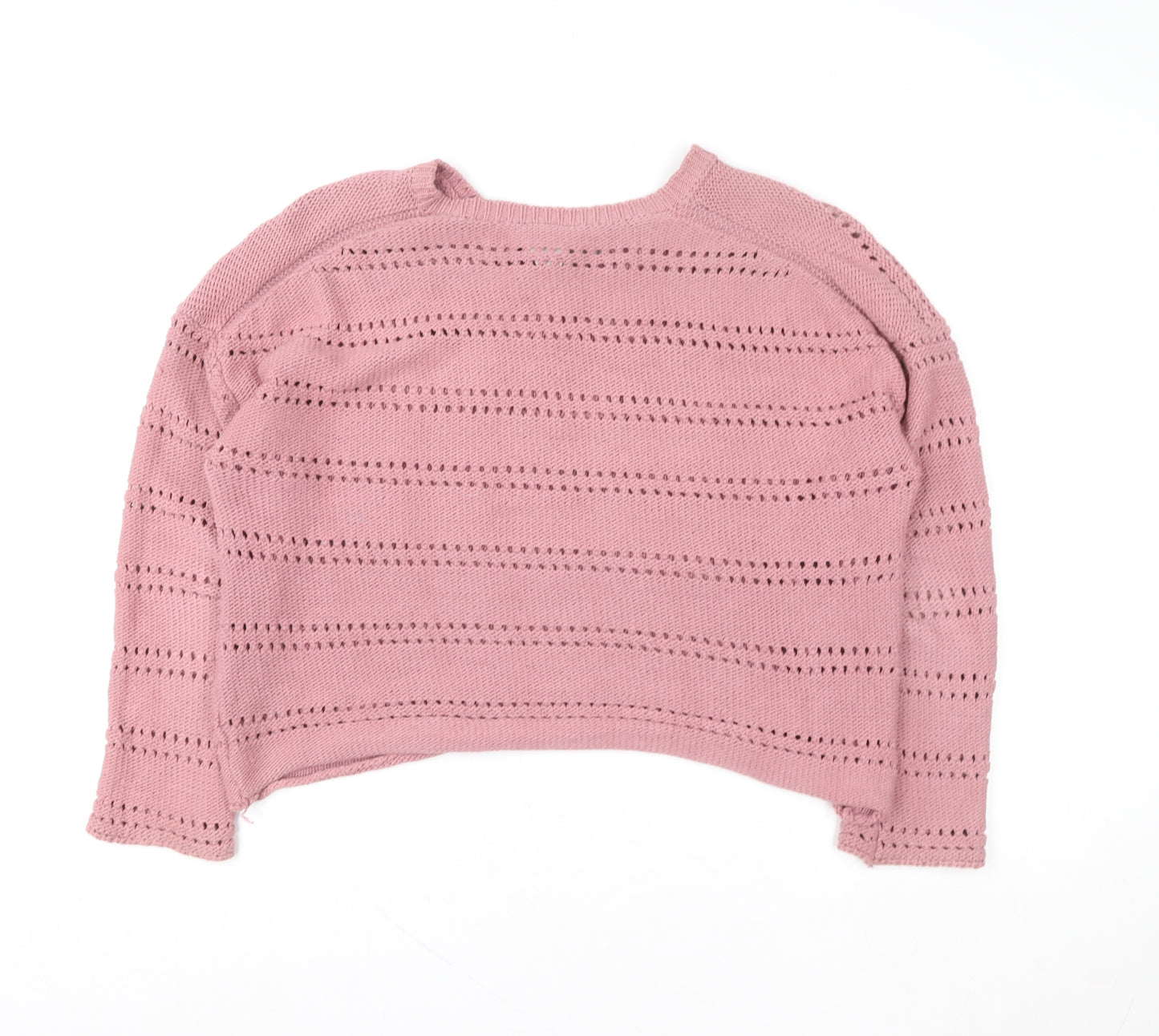 Thought Women Pink Organic Cotton Knitted Pullover Sweater Size 12
