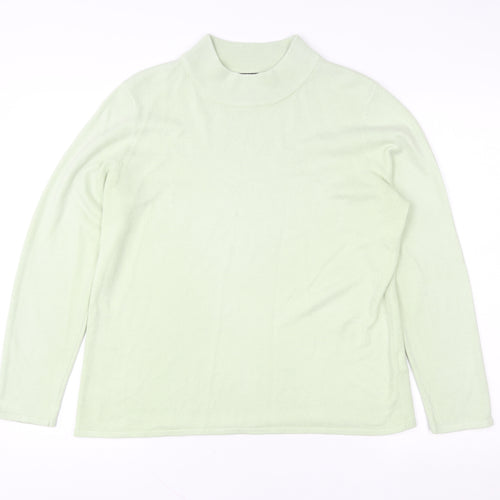 Bonmarché Women's Green Acrylic Long Sleeve Pullover Jumper M