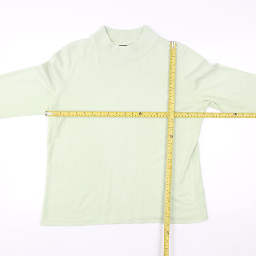 Bonmarché Women's Green Acrylic Long Sleeve Pullover Jumper M