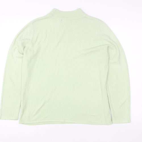 Bonmarché Women's Green Acrylic Long Sleeve Pullover Jumper M