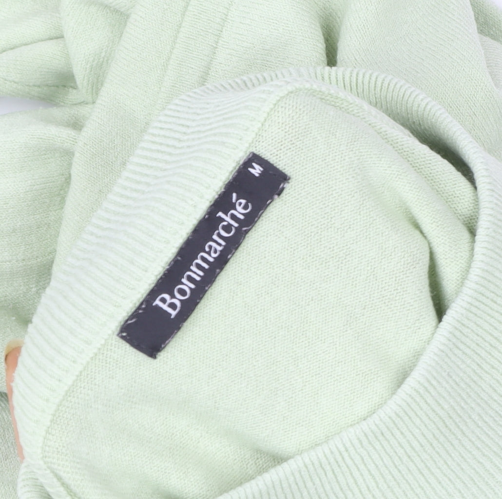 Bonmarché Women's Green Acrylic Long Sleeve Pullover Jumper M