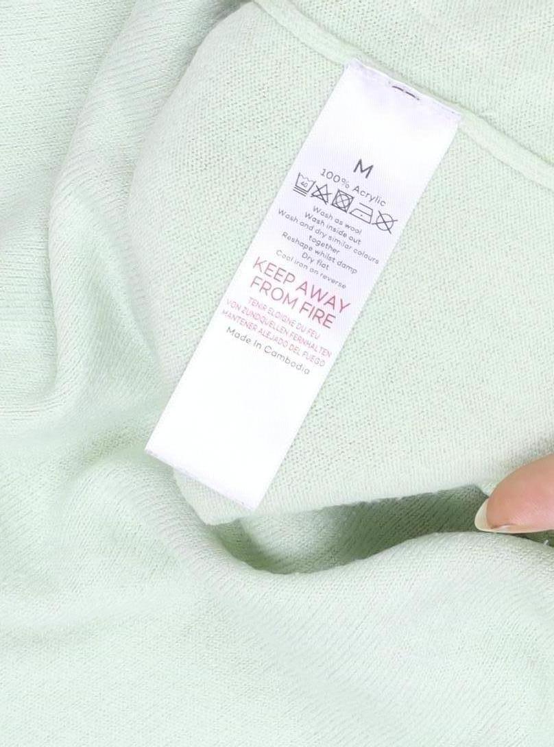 Bonmarché Women's Green Acrylic Long Sleeve Pullover Jumper M