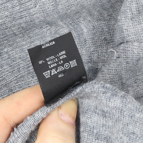 C&A Men Grey Wool Blend V-Neck Sleeveless Knit Jumper Vest XL