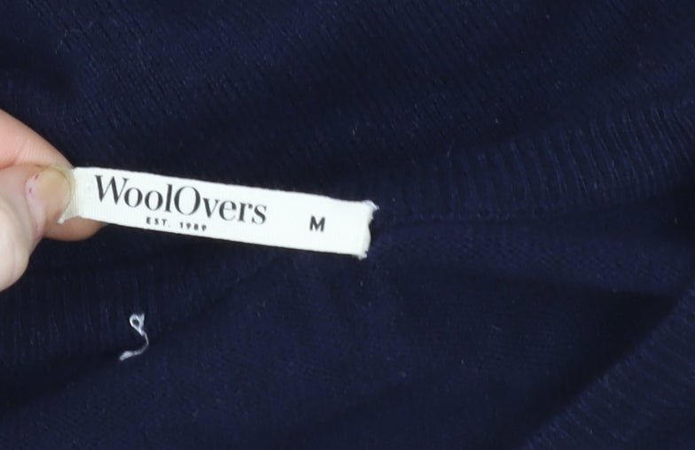 WoolOvers Womens Navy Blue Crew Neck Merino Wool Pullover M