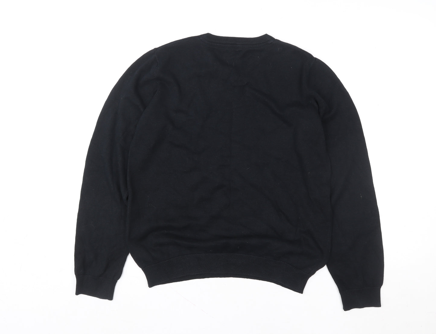 Marks and Spencer Teens Black V-Neck Cotton Pullover Sweatshirt 14 Plus
