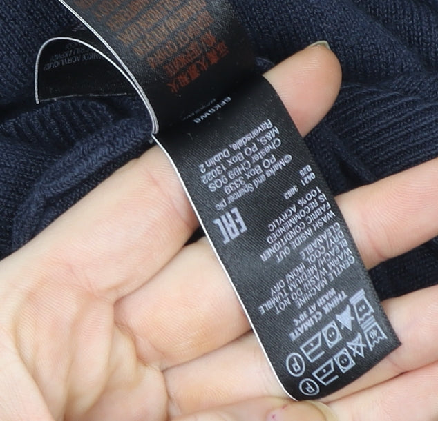 Marks and Spencer Men's Blue Full Zip Cotton Hoodie Size M