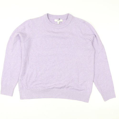 Marks and Spencer Women’s Purple Crew Neck Knit Jumper Size M