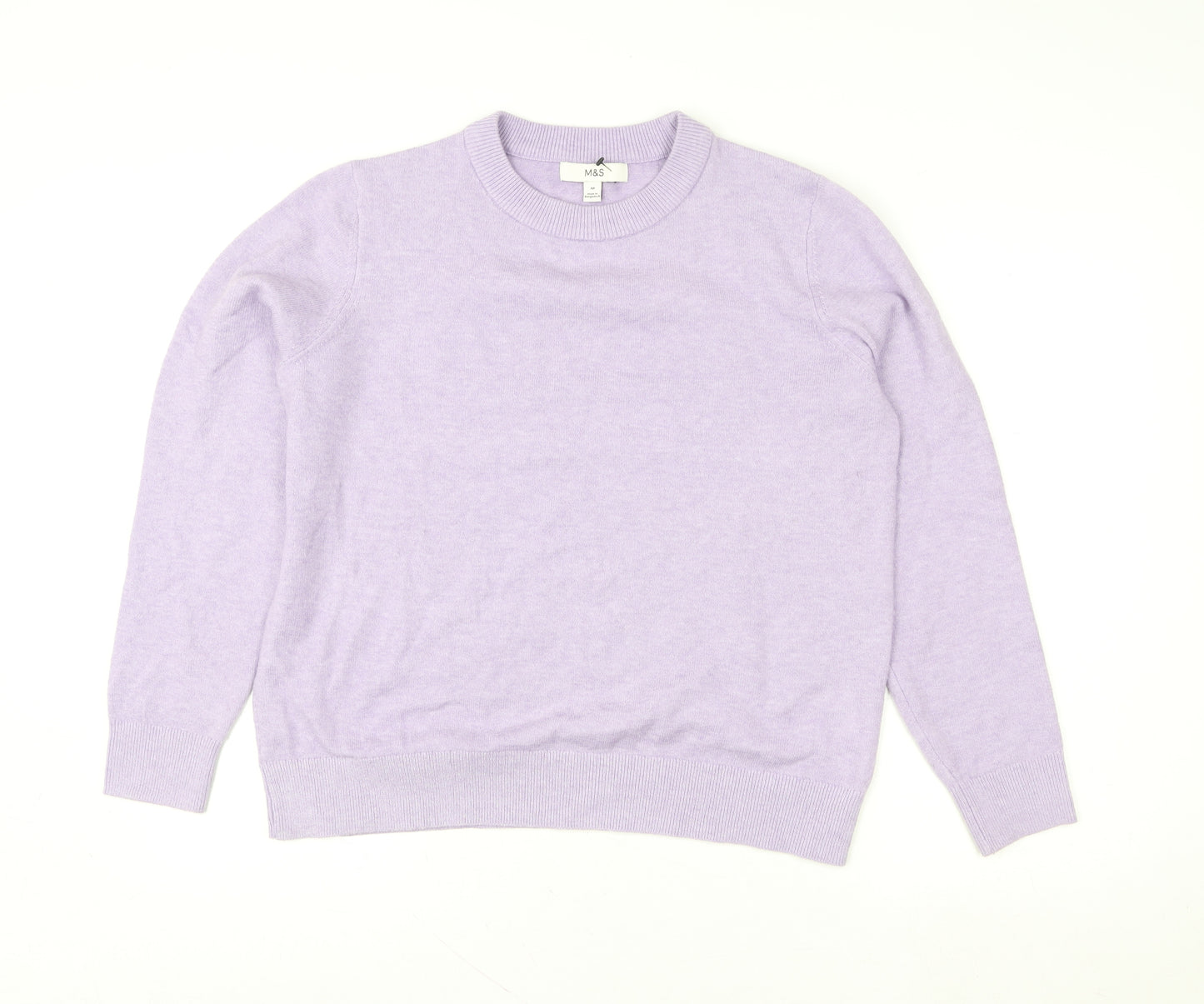 Marks and Spencer Women’s Purple Crew Neck Knit Jumper Size M