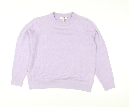 Marks and Spencer Women’s Purple Crew Neck Knit Jumper Size M
