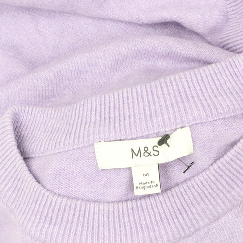 Marks and Spencer Women’s Purple Crew Neck Knit Jumper Size M