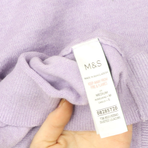 Marks and Spencer Women’s Purple Crew Neck Knit Jumper Size M