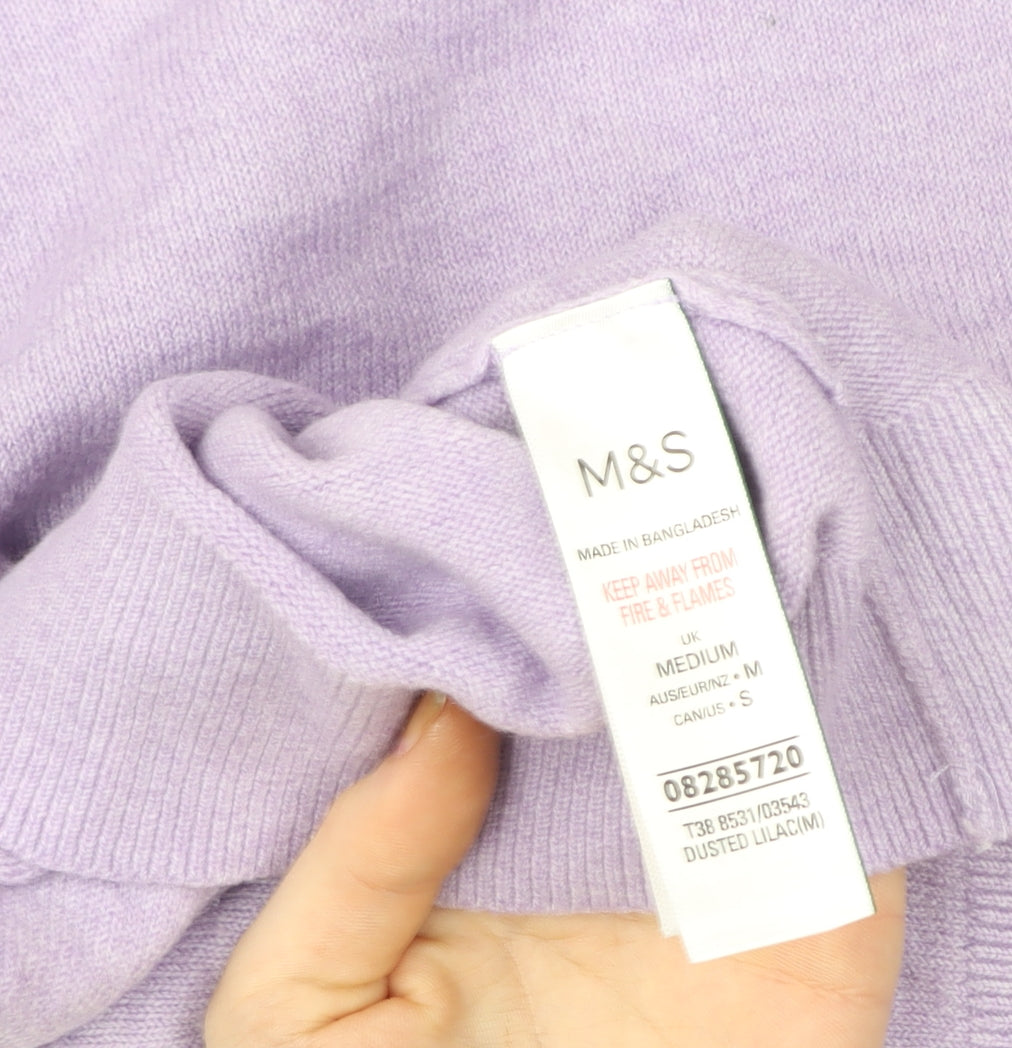 Marks and Spencer Women’s Purple Crew Neck Knit Jumper Size M
