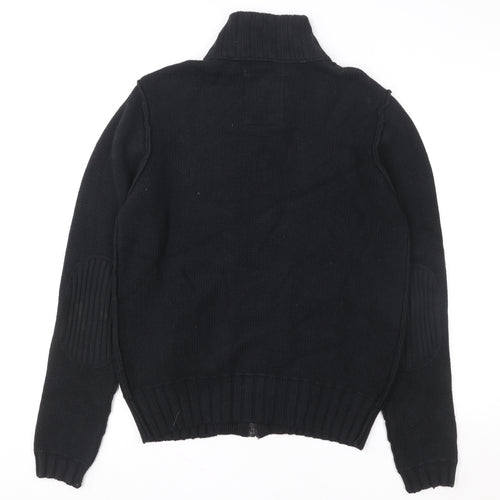 Firetrap Men's Black Full Zip Knit Sweatshirt Jacket Size M