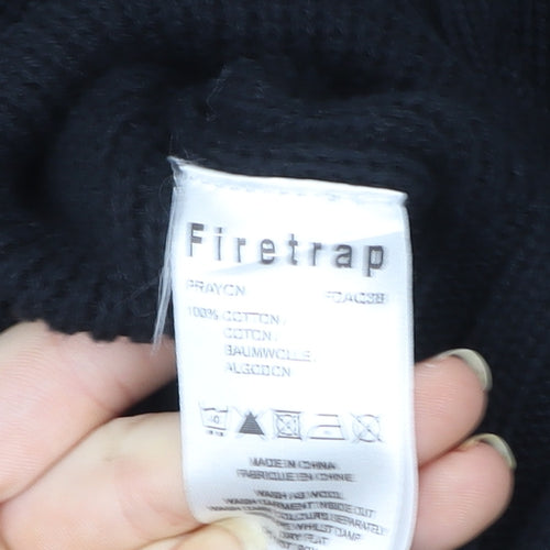 Firetrap Men's Black Full Zip Knit Sweatshirt Jacket Size M