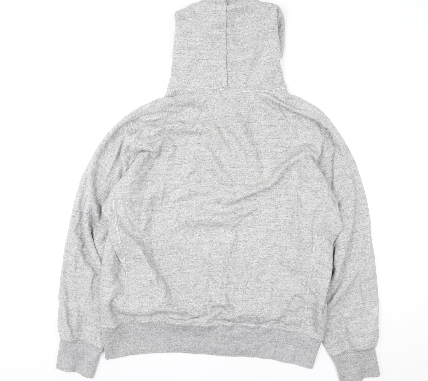 Uniqlo Men's Grey Pullover Hoodie M Soft Cotton Blend