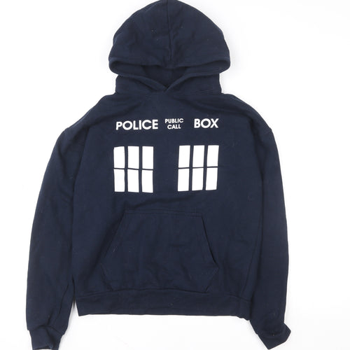Stars & Stripes Boys Navy Police Box Hoodie 12-13 Years Pullover Cotton Blend